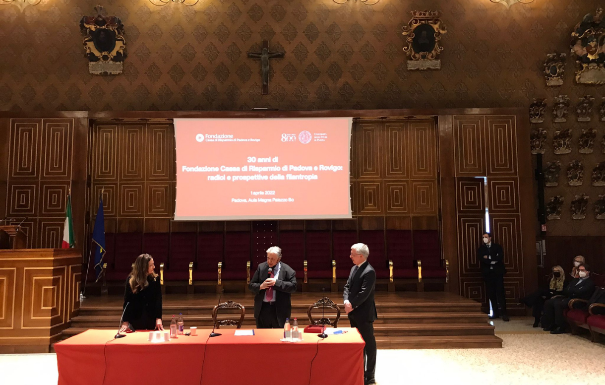 La presentazione della moneta dedicata all'Università di Padova nell'Aula Magna di Palazzo Bo